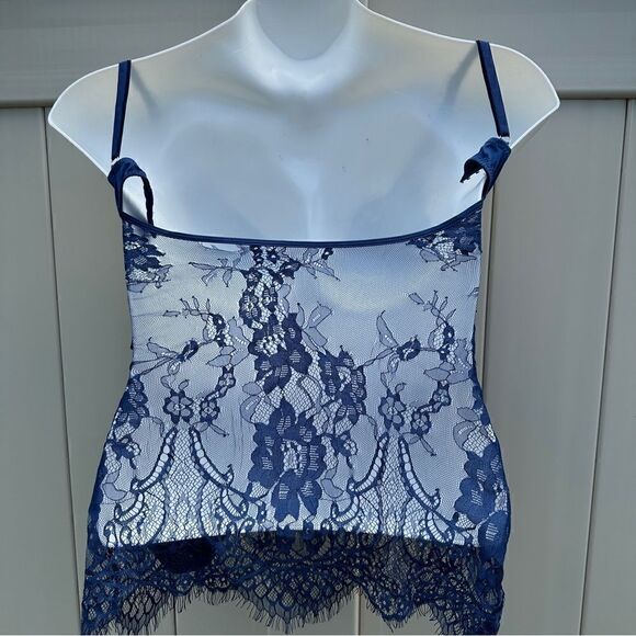 NWT Oh La La Cheri all over lace fitted lace chemise w/padded shelf cup Sz S set - Picture 10 of 12